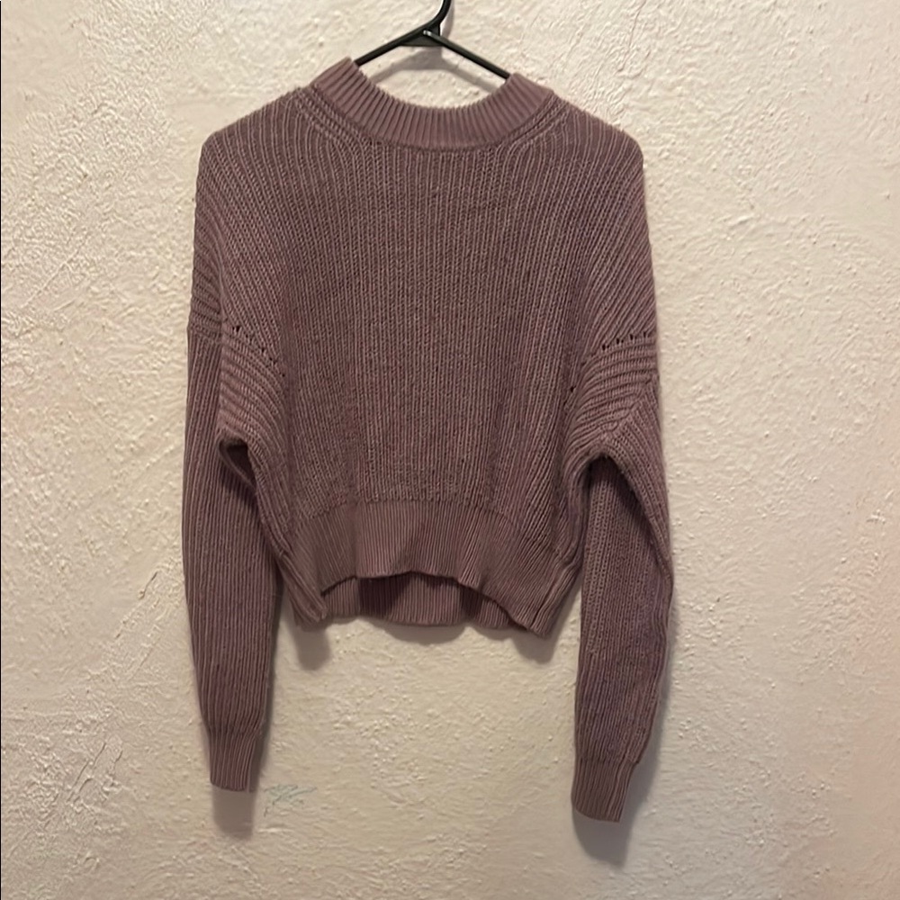 Garage Purple Crew Neck Sweater